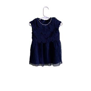 Cat & Jack Navy Blue Toddler Girl Tulle Spring Summer Party Dress | Size 18 M